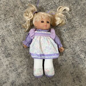 Vintage Simba‎ My Love 90’s Baby Doll Open Close Eyes Blonde Purple Floral READ